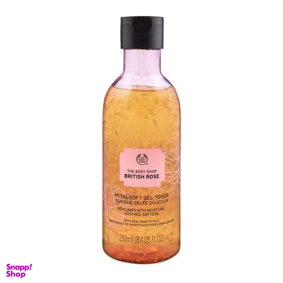 تونر پاک کننده صورت بادی شاپ (The Body Shop) مدل British Rose حجم 250 میلی‌ لیتر