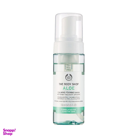 فوم شستشو صورت بادی شاپ (The Body Shop) مدل Aloe حجم 150 میلی‌ لیتر