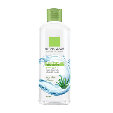 محلول پاک‌ کننده صورت سیلوکسان (Siloxane) مدل AloeVera حجم 375 میلی لیتر