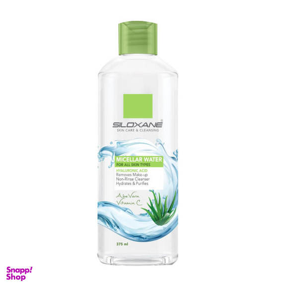 محلول پاک‌ کننده صورت سیلوکسان (Siloxane) مدل AloeVera حجم 375 میلی لیتر