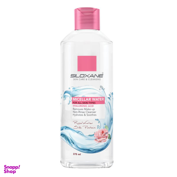 محلول پاک‌ کننده صورت سیلوکسان (Siloxane) مدل Rose Water حجم 375 میلی لیتر