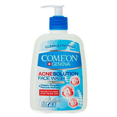 ژل شستشو صورت کامان (Comeon) مدل Acne Solution حجم 500 میلی‌ لیتر