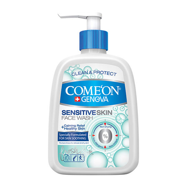 ژل شستشو صورت کامان (Comeon) مدل Sensitive Skin حجم 500 میلیلیتر