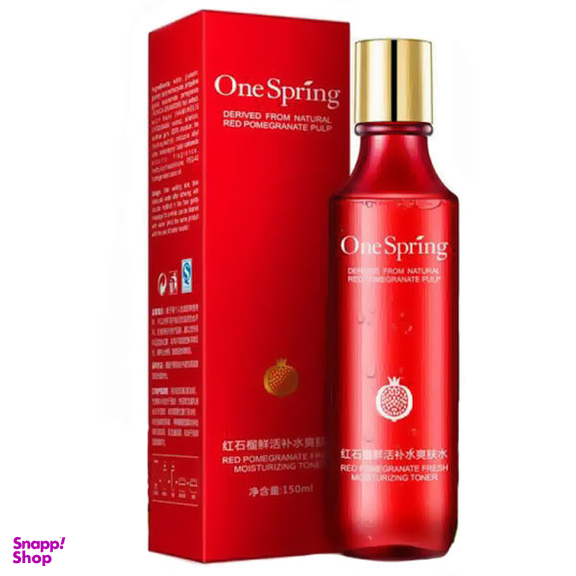 تونر پاک‌ کننده صورت وان سپرینگ (One Spring) مدل Pomegranate حجم 150 میلی لیتر