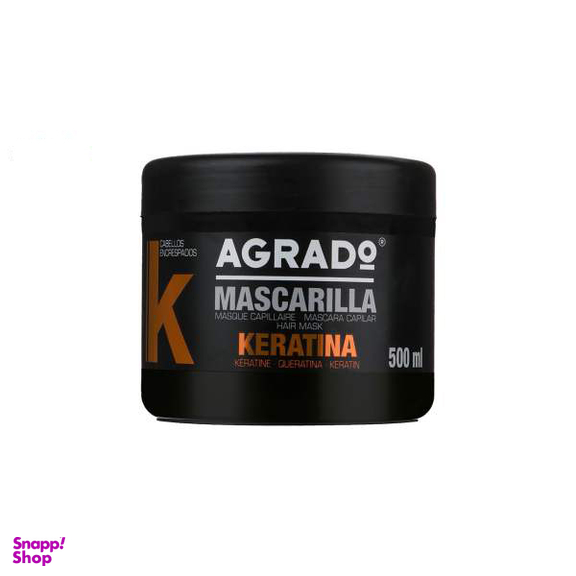 ماسک مو آگرادو مدل Keratin حجم 500 میلی‌ لیتر