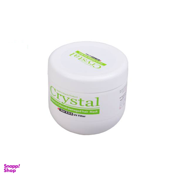 ماسک مو کریستال (Crystal) مدل بدون آبکشی مناسب موهای خشک و آسیب‌دیده حجم 500 میلی‌لیتر