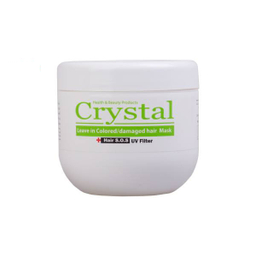 ماسک مو کریستال (Crystal) مدل بدون آبکشی مناسب موهای خشک و آسیب‌دیده حجم 500 میلی‌لیتر