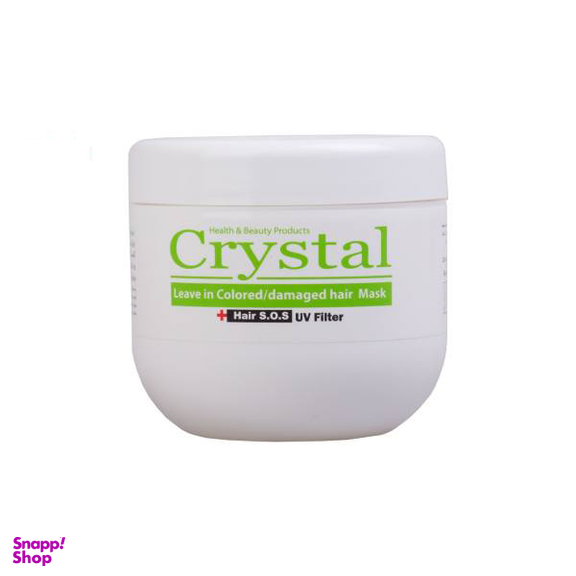 ماسک مو کریستال (Crystal) مدل بدون آبکشی مناسب موهای خشک و آسیب‌دیده حجم 500 میلی‌لیتر