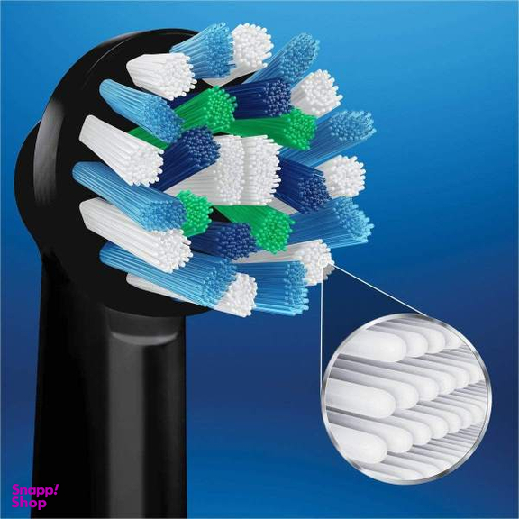 سری یدک مسواک برقی اورال بی (Oral B) مدل Cross action Black Edition بسته 4 عددی