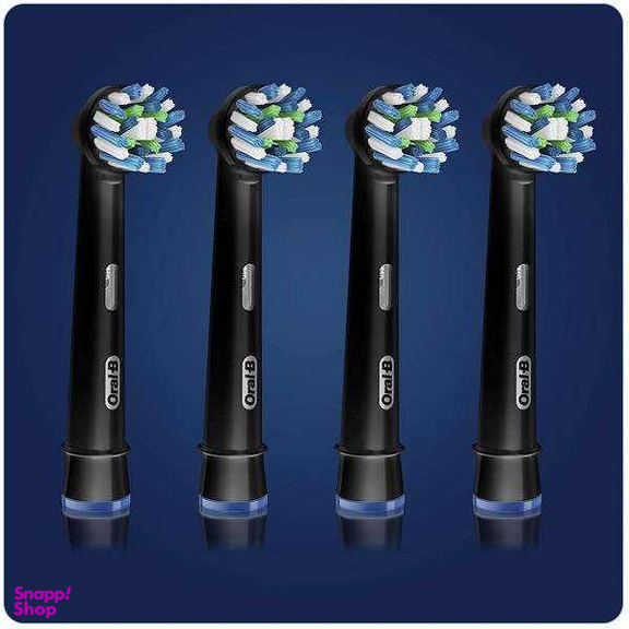 سری یدک مسواک برقی اورال بی (Oral B) مدل Cross action Black Edition بسته 4 عددی