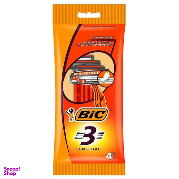 خود تراش بیک (Bic) مدل Sensitive بسته 3 عددی