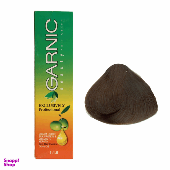 کیت رنگ مو گارنیک (Garnic) شماره 4.65 رنگ قهوه‌ای شکلاتی تیره