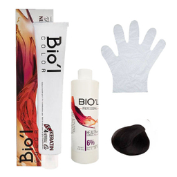 کیت رنگ مو بیول (Biol) سری Professional شماره 2.0 رنگ قهوه‌ای سوخته حجم 100 میلی‌ لیتر + اکسیدان شش درصد