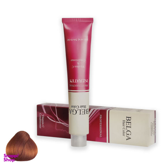 رنگ مو بلگا (Belga) شماره 7.44 رنگ بلوند عسلی حجم 100 میلی‌لیتر