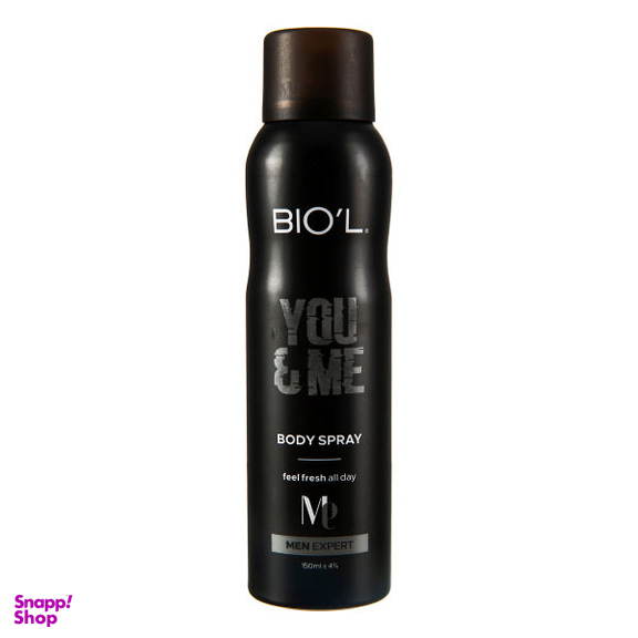اسپری خوشبو کننده بدن مردانه بیول (Biol) مدل YOU & ME حجم 150 میلی‌‌ لیتر