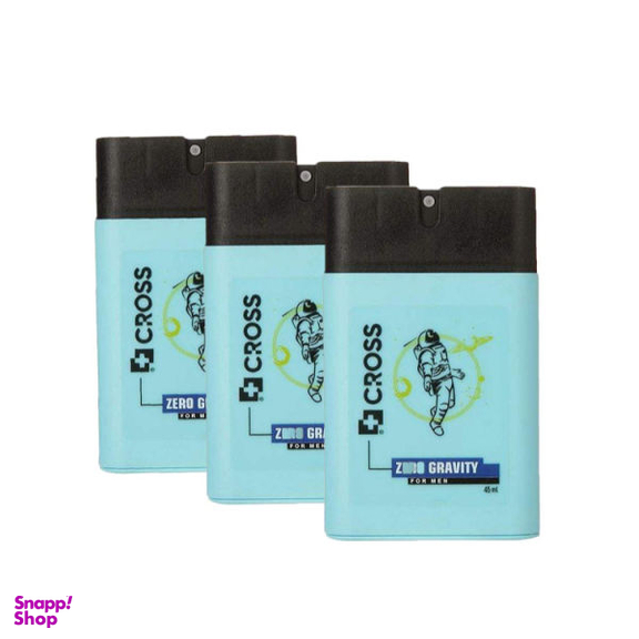 عطر جیبی مردانه کراس (Cross) مدل Zero Graviti حجم 45 میلی‌لیتر بسته 3 عددی