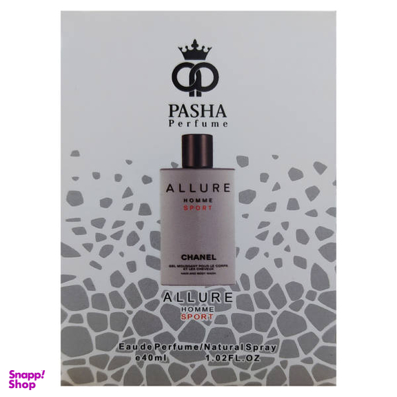 عطر جیبی مردانه پاشا (Pasha) مدل Allure Homme Sport حجم 40 میلی‌لیتر
