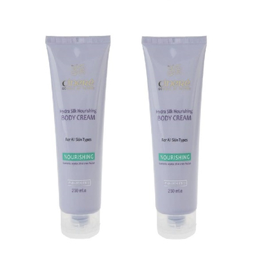کرم بدن مغذی سینره (Cinere) سری Hydra Silk حاوی Jojoba Oil & Shea Butter حجم 250 میلی‌ لیتر مجموعه 2 عددی