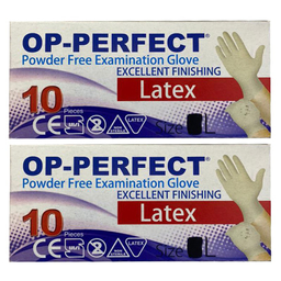 دستکش لاتکس (Latex) مدل op-perfect بسته 10 عددی مجموعه 2 عددی