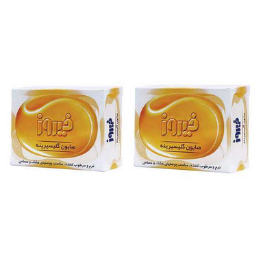 صابون بچه گلیسیرینه فیروز (Firooz) مقدار 100 گرم مجموعه 2 عددی