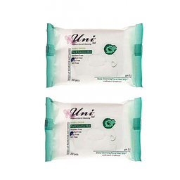 دستمال مرطوب یونی لد (Uni Led) سری Herbal Origin مدل Dry & Sensitive Skin بسته 20 عددی مجموعه 2 عددی