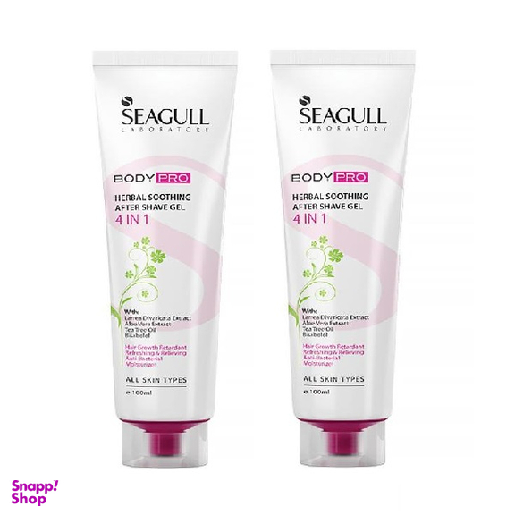ژل التیام بخش پس از اصلاح گیاهی سی گل (Seagull) مخصوص خانم‌ها حجم 100 میلی‌لیتر مجموعه 2 عددی