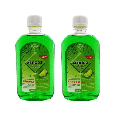 ضدعفونی کننده چندمنظوره افروز (Afrooz) با رایحه لیمو حجم 500 میلی‌لیتر مجموعه 2 عددی