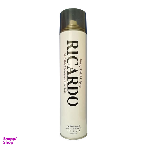 اسپری نگهدارنده حالت موی سر ریکاردو (Ricardo) مدل Strong Hold حجم 500 میلی لیتر