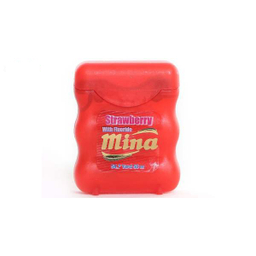نخ دندان مینا (Mina) مدل Narrow با اسانس توت فرنگی طول 50 متر بسته 4 عددی