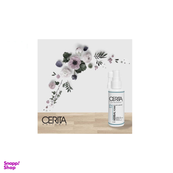 پک شامپو ضد ریزش کافیین و هیروتونیک گیاهی T2 سری تا (Cerita) مدل Herbal بسته 2 عددی