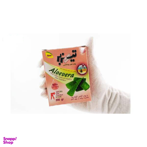 پودر موبر تیزبر (Tizbar) مدل Aloe vera همراه با سانس خوشبو حجم 200 گرم بسته 10 عددی