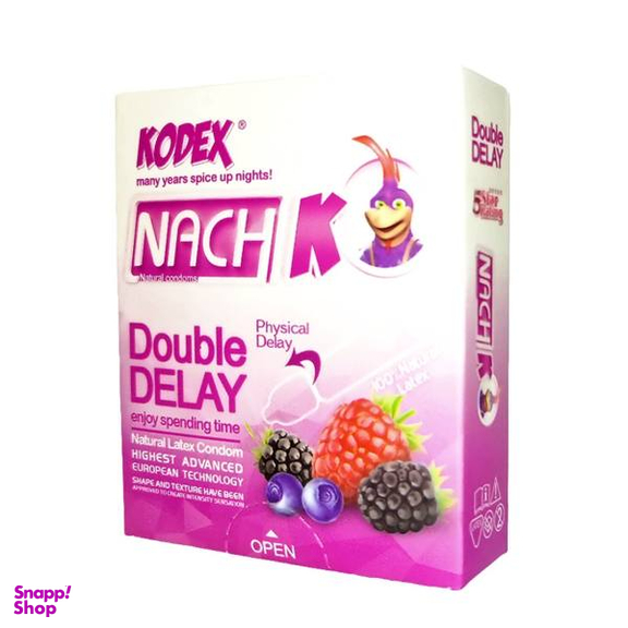 کاندوم تاخیری ناچ کدکس (Nach Kodex) مدل Double Delay بسته 3 عددی