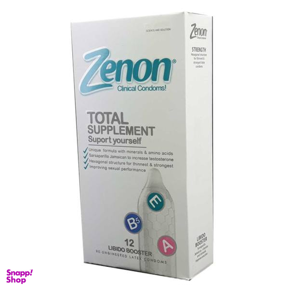 کاندوم زنون (Zenon) مدل Total Suplement بسته 12 عددی