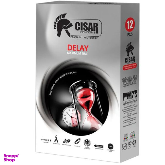 کاندوم سزار (Cisar) مدل Delay بسته 12 عددی