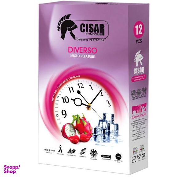 کاندوم سزار (Cisar) مدل Diverso بسته 12 عددی