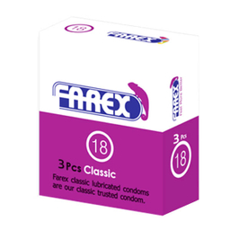 کاندوم فارکس (Farex) مدل Classic بسته 3 عددی