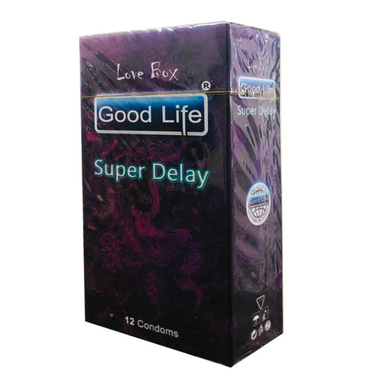 کاندوم گودلایف (Good life) مدل SUPER DELAY کد GO10 بسته 12 عددی