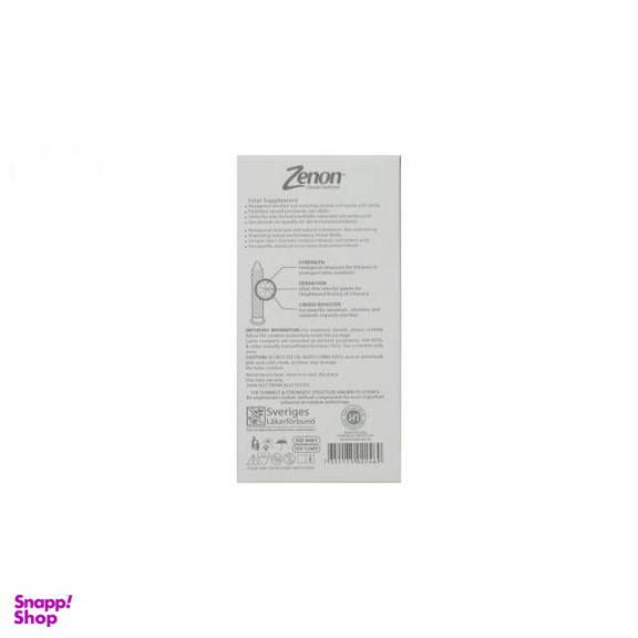 کاندوم مدل Total Supplement زنون (Zenon) بسته 12 عددی به همراه یک عدد کاندوم Good Life