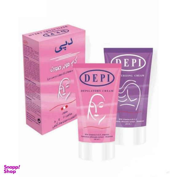 کرم موبر صورت دپی (Depi) مدل001 به همراه کرم نرم کننده حجم 25 میلی‌لیتر