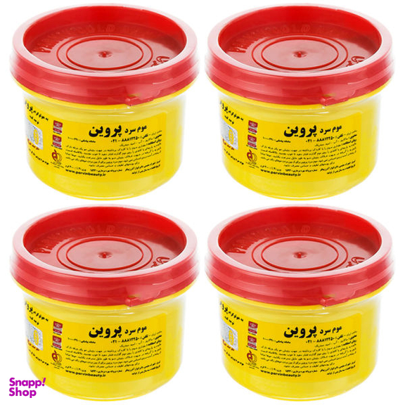 موم سرد پروین (Parvin) مدل HONEY حجم 300 گرم بسته 4 عددی