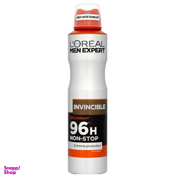 اسپری ضد تعریق مردانه لورآل (Loreal) سری Men Expert مدل Invincible حجم 150 میلیلیتر