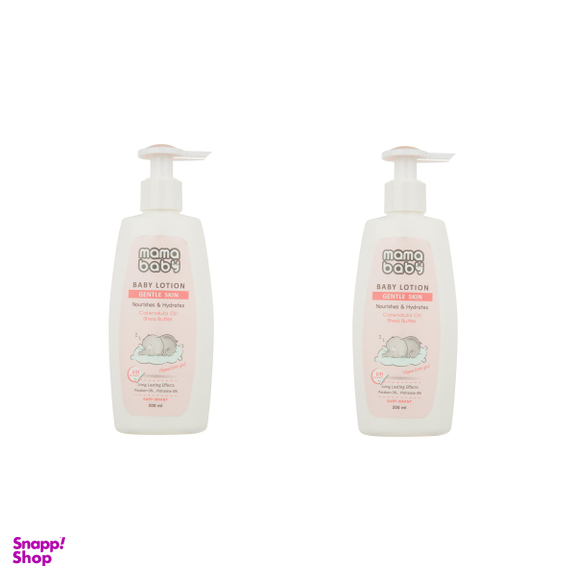 لوسیون نوزاد ماما بیبی (Mama Baby) مدل Gentle Skin حجم 200 میلی‌لیتر مجموعه 2 عددی