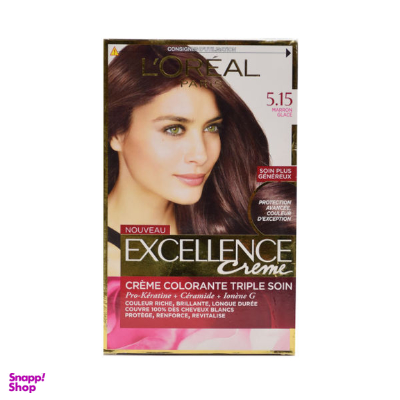 کیت رنگ مو لورآل (Loreal) مدل Excellence شماره 5.15 رنگ شرابی حجم 48 میلیلیتر