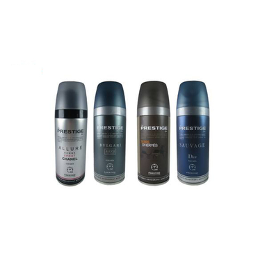اسپری خوشبو کننده بدن پرستیژ (Prestige) مدل P4 حجم 150 میلی‌لیتر مجموعه 4 عددی