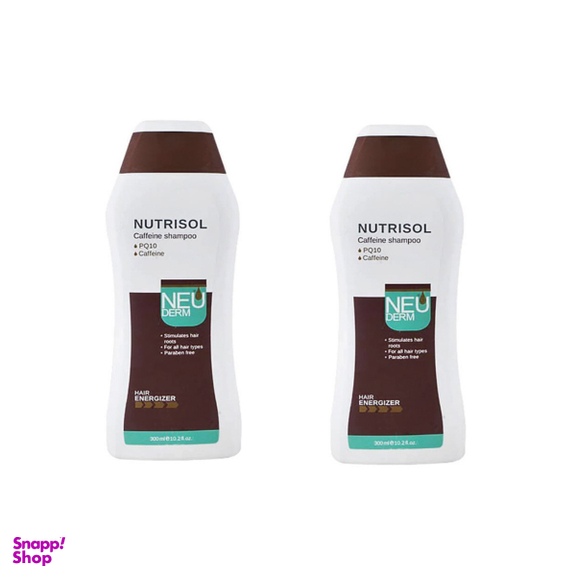 شامپو ضد ریزش مو نیودرم (Neuderm) مدل Nutrisol حجم 300 میلی‌ لیتر مجموعه 2 عددی