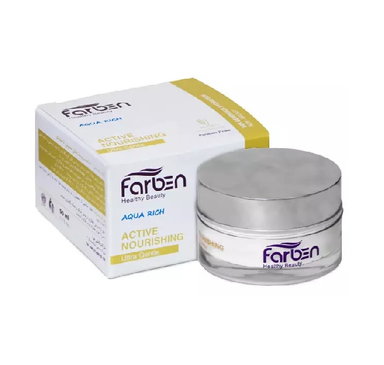 کرم تغذیه کننده و آبرسان صورت فاربن (Farben) مدل Aqua Rich حاوی روغن جوانه گندم حجم 50 میلی‌لیتر