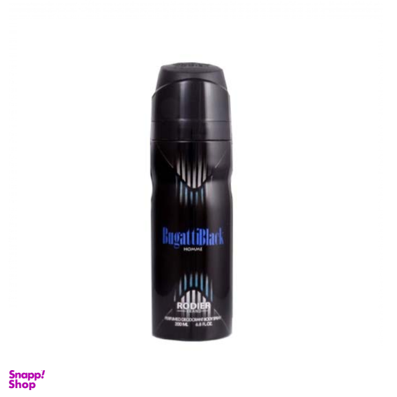 اسپری مردانه رودیر (Rodier) مدل Bugatti Black حجم 200 میلی‌‌لیتر