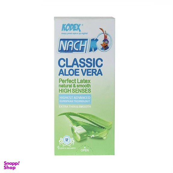 کاندوم ناچ کدکس مدل Classic Aloe vera بسته 12 عددی