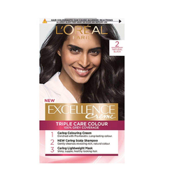 کیت رنگ مو لورآل (Loreal) مدل Excellence شماره 2 رنگ مشکی حجم 48 میلی‌ لیتر