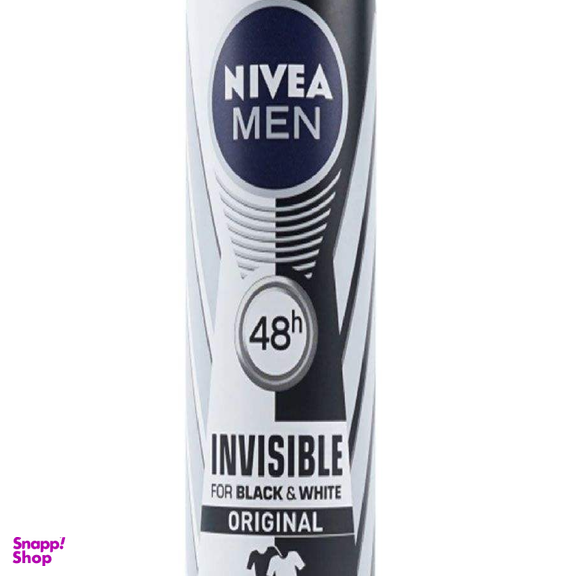 اسپری ضد تعریق مردانه نیوآ (Nivea) مدل Invisible Black And White حجم 150 میلی‌لیتر